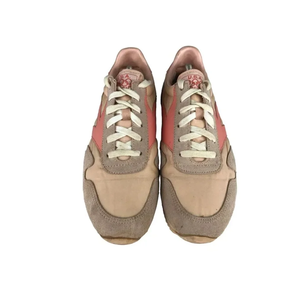USA Olympics Womens Pink Cushioned Almond Toe Lace Up Sneaker Shoes Size US 8.5B